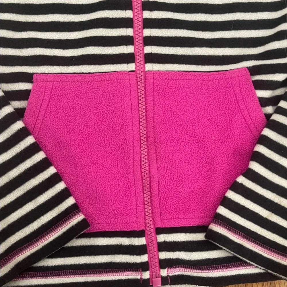 The North Face Striped Full Zip Lightweight Fleece Jacket- S/7/8 - Picture 5 of 5
